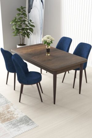 Dining Table & Chairs Set (5 Pieces) Nil - Baroque