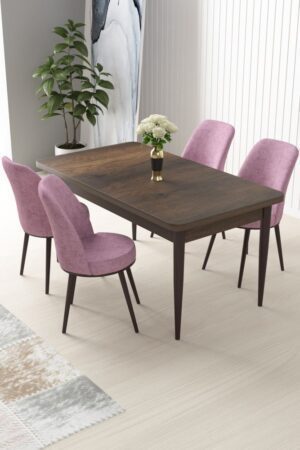 Dining Table & Chairs Set (5 Pieces) Nil - Baroque