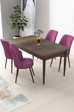 Dining Table & Chairs Set (5 Pieces) Nil - Baroque