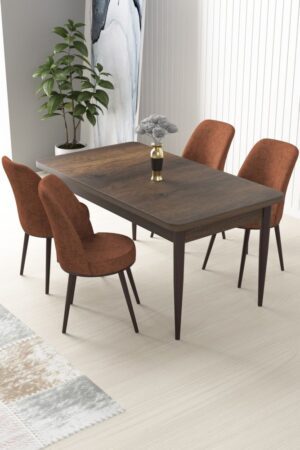 Dining Table & Chairs Set (5 Pieces) Nil - Baroque