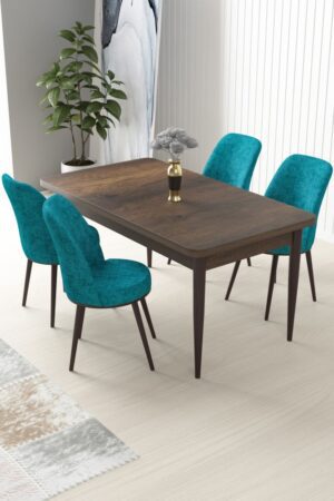 Dining Table & Chairs Set (5 Pieces) Nil - Baroque