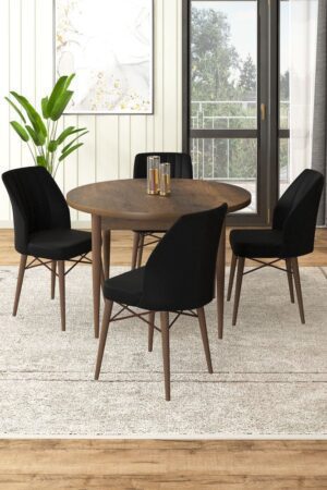 Dining Table & Chairs Set (5 Pieces) Rox - Baroque