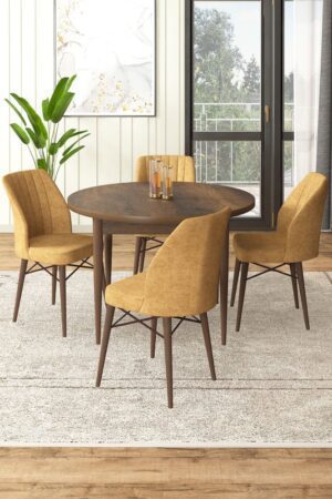 Dining Table & Chairs Set (5 Pieces) Rox - Baroque