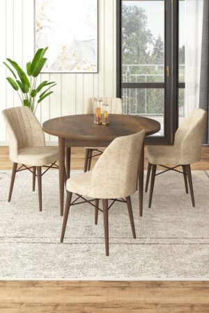 Dining Table & Chairs Set (5 Pieces) Rox - Baroque