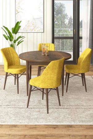 Dining Table & Chairs Set (5 Pieces) Rox - Baroque