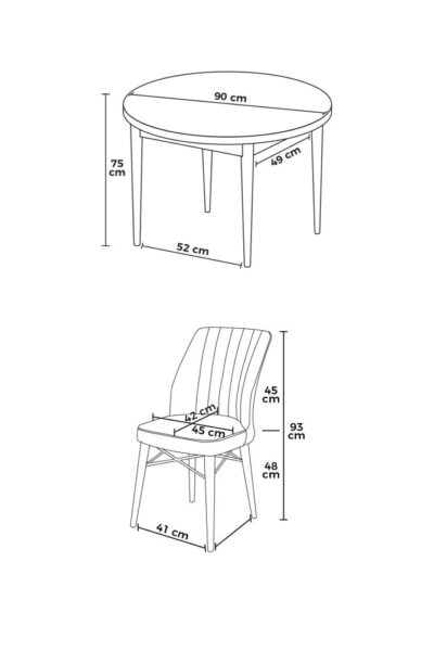 Dining Table & Chairs Set (5 Pieces) Rox - Baroque, Pink – Obrázok 3