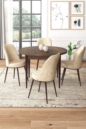 Dining Table & Chairs Set (5 Pieces) Tor - Baroque