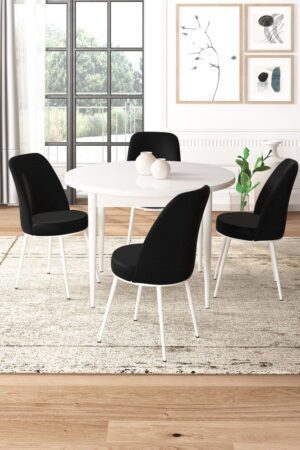 Dining Table & Chairs Set (5 Pieces) Tor - White