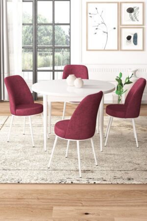 Dining Table & Chairs Set (5 Pieces) Tor - White