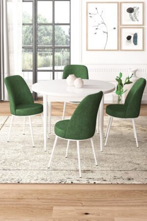 Dining Table & Chairs Set (5 Pieces) Tor - White
