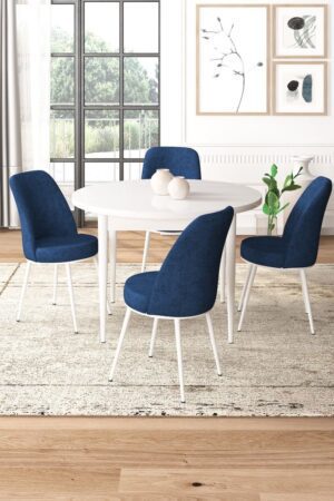 Dining Table & Chairs Set (5 Pieces) Tor - White