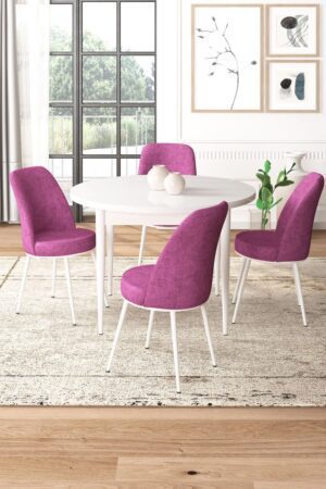 Dining Table & Chairs Set (5 Pieces) Tor - White