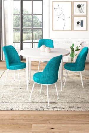 Dining Table & Chairs Set (5 Pieces) Tor - White