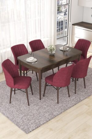 Extendable Dining Table & Chairs Set (7 Pieces) Nef - Baroque