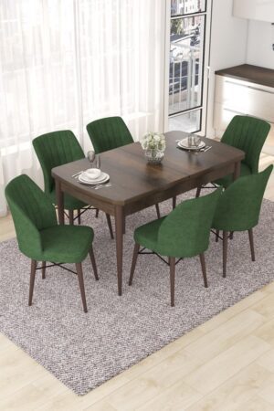 Extendable Dining Table & Chairs Set (7 Pieces) Nef - Baroque