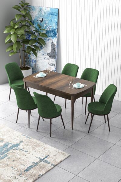Extendable Dining Table & Chairs Set (7 Pieces) Zen - Baroque