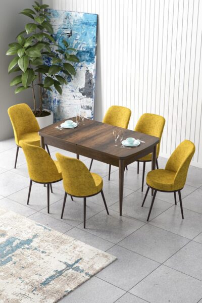 Extendable Dining Table & Chairs Set (7 Pieces) Zen - Baroque