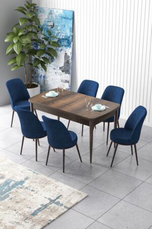 Extendable Dining Table & Chairs Set (7 Pieces) Zen - Baroque