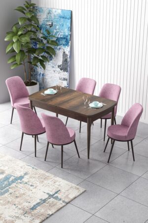 Extendable Dining Table & Chairs Set (7 Pieces) Zen - Baroque
