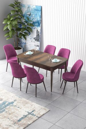 Extendable Dining Table & Chairs Set (7 Pieces) Zen - Baroque