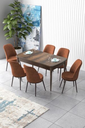 Extendable Dining Table & Chairs Set (7 Pieces) Zen - Baroque