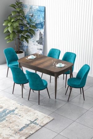 Extendable Dining Table & Chairs Set (7 Pieces) Zen - Baroque