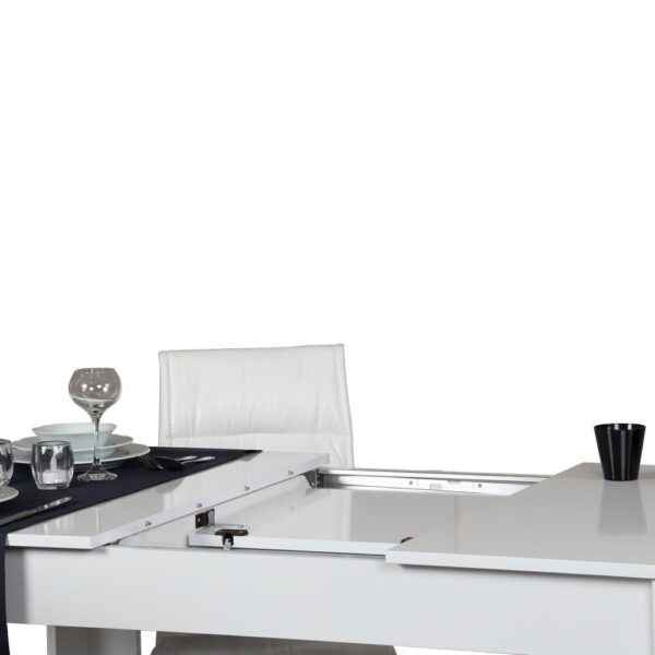 Extendable Dining Table Oblo - Shiny White – Obrázok 4