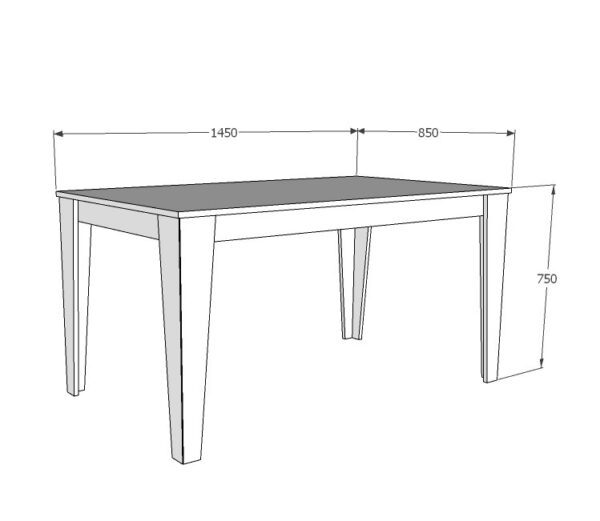 Jedálenský stôl Bud - Black, Marble – Obrázok 3