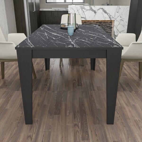 Jedálenský stôl Bud - Black, Marble – Obrázok 4