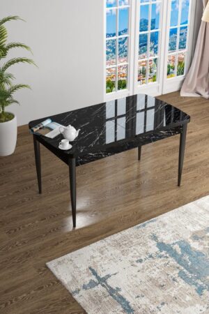 Jedálenský stôl Han - Black Marble