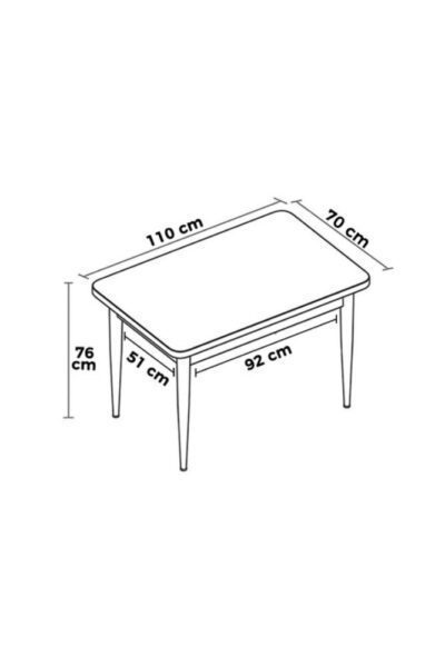 Jedálenský stôl Han - White Marble, White – Obrázok 3