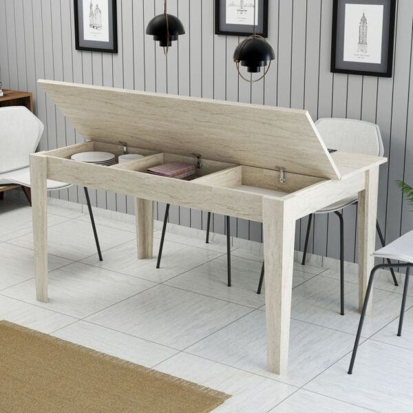 Jedálenský stôl Milan 897 - Travertine – Obrázok 4
