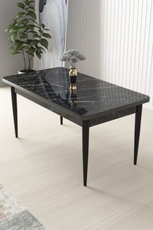 Jedálenský stôl Nil - Black Marble