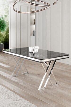 Jedálenský stôl Vals - Black Marble
