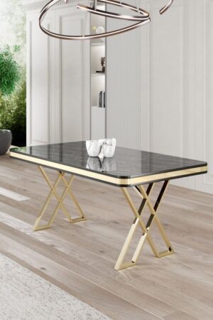 Jedálenský stôl Vals - Black Marble