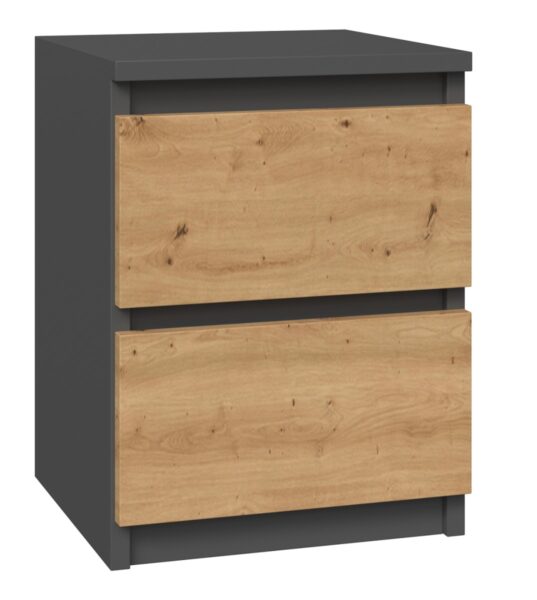 Nočný stolík MALWA M2 dub artisan / antracit