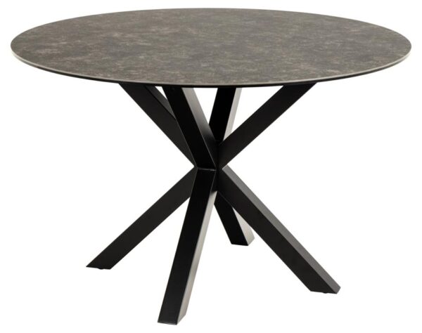 Okrúhly jedálenský stôl Heaven 120 cm čierny mramor