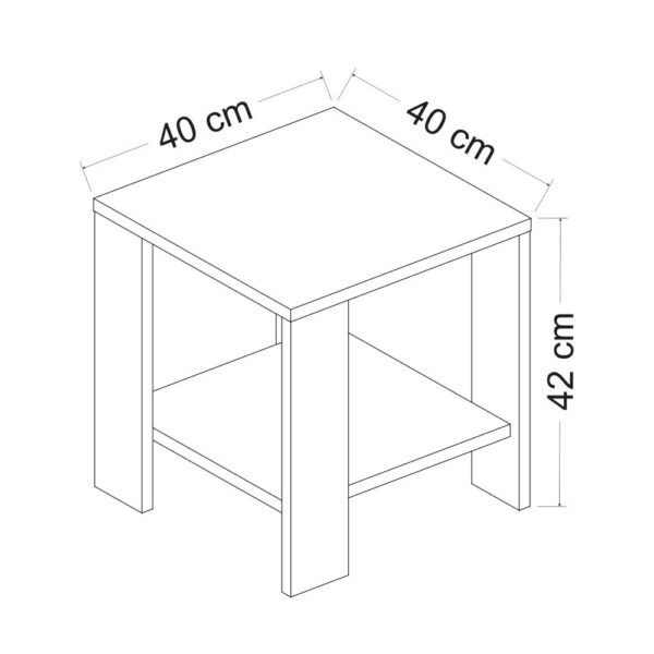 Príručný stolík / Odkladací stolík Midi Yan - Walnut – Obrázok 3