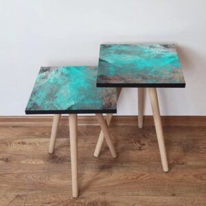 Sada odkladacích stolíkov (2 kusy) 2Shp57 - Turquoise