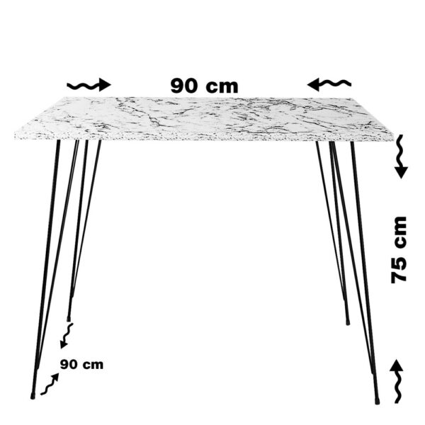 Stôl Sandalf Square - Marmo – Obrázok 3