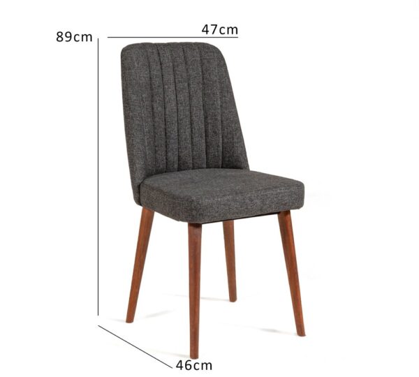 Stolička Vina Sandalye Anthracite, Walnut – Obrázok 4