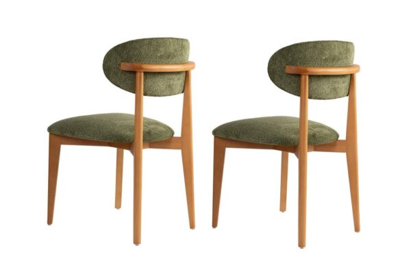 Súprava stoličiek (2 kusy) Lionte - Green, Dark Oak – Obrázok 4