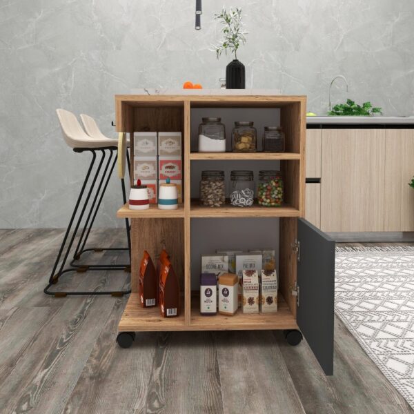 Viacúčelová skrinka Rebusa - Atlantic Pine, Anthracite – Obrázok 4