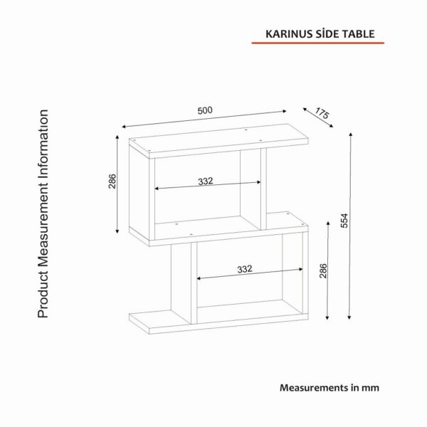 Príručný stolík / Odkladací stolík Karinus - White – Obrázok 3