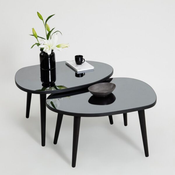 Sada odkladacích stolíkov (2 kusy) Gusto Set- Black