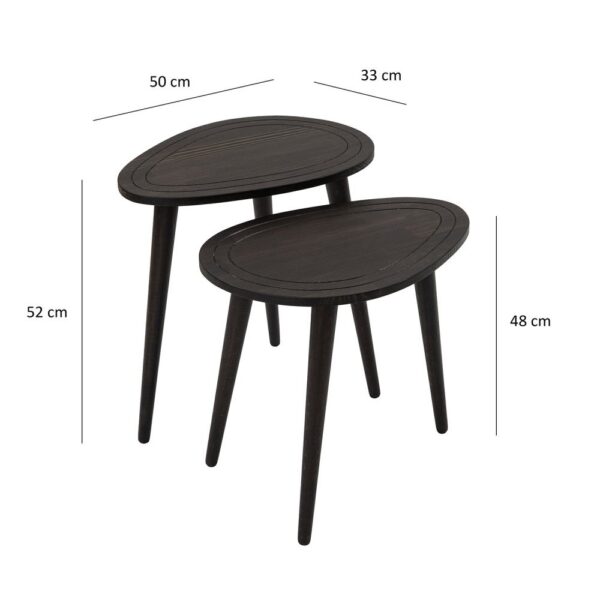 Sada odkladacích stolíkov (2 kusy) Sweet Set - Anthracite – Obrázok 3