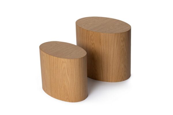Súprava príručných stolíkov Elipse Set - Oak – Obrázok 2