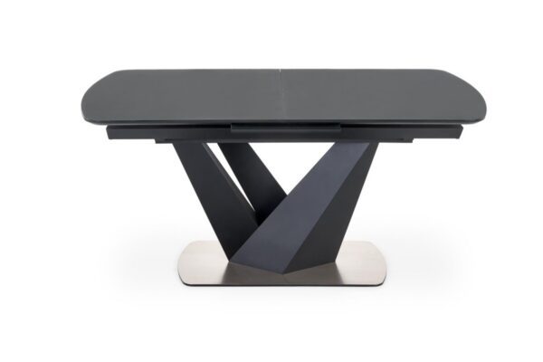 Jedálenský rozkladací stôl Patrizio 160/200 cm tmavosivý/čierny