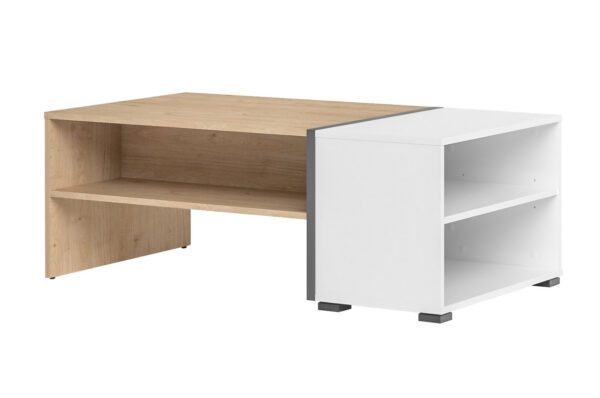 Konferenčný stolík Moet 41 108 cm orech americký Jackson/biely/grafit