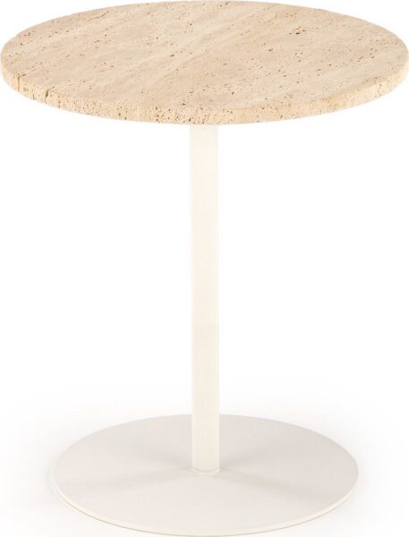 Konferenčný stolík Traverso 35 cm travertín/biely